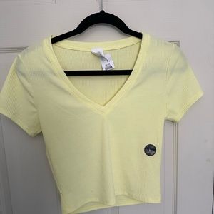Tilly’s Yellow Cropped Baby Tee